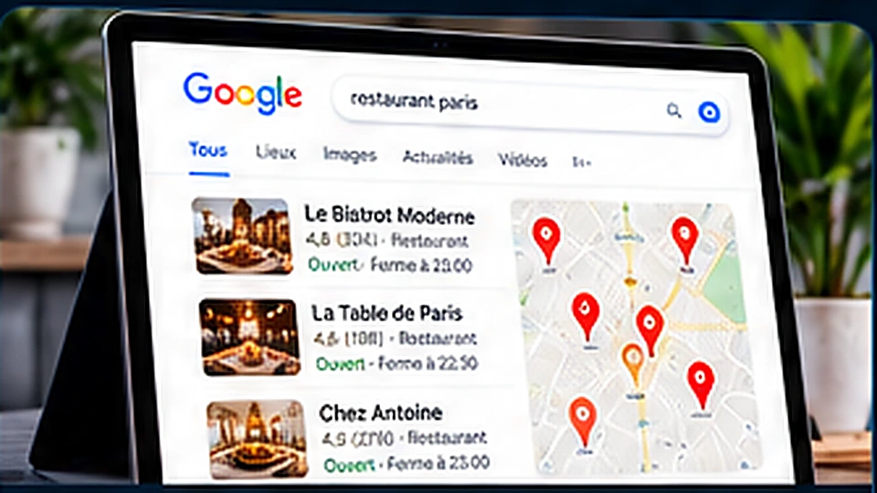 Présentation de visibilité Google sur smartphone